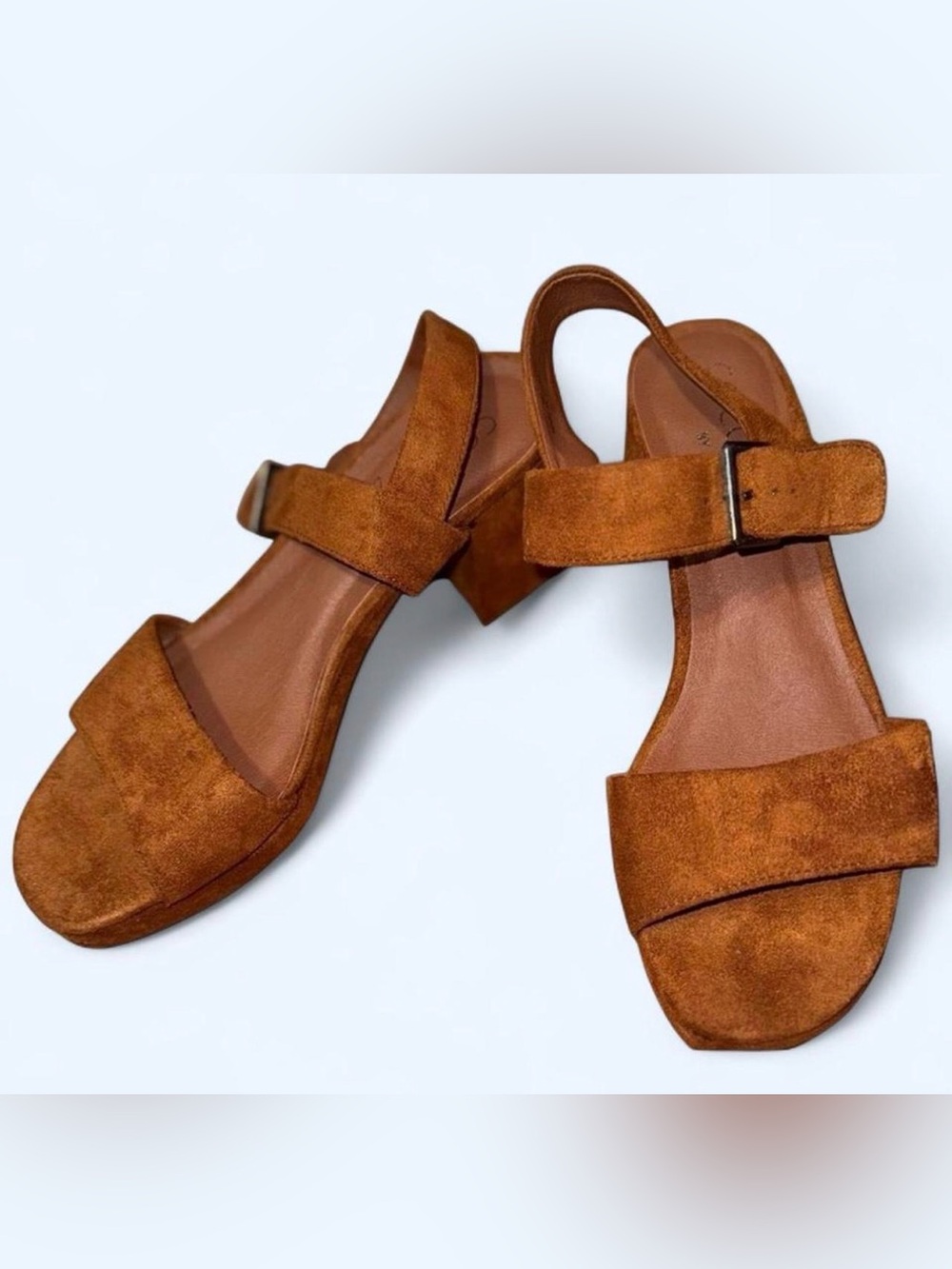 Coconuts by Matisse Tan Sandals with Stacked Heel